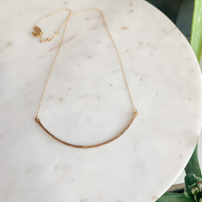 Hammered Bar Layering Necklace