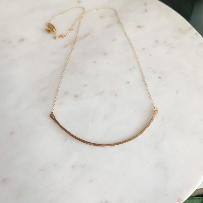 Hammered Bar Layering Necklace