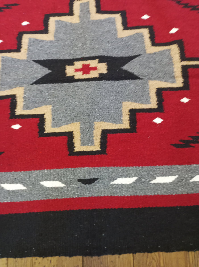 Handwoven Southwest Design Acrylic Rug; 20"X40"