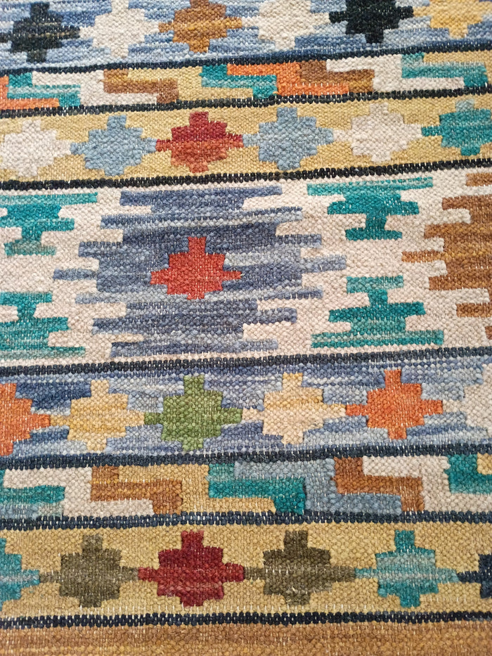 Handwoven Wool Rug; 3'x5'; W3x5-2
