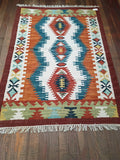 Handwoven Wool Rug; 4'x6'; W4x6-6