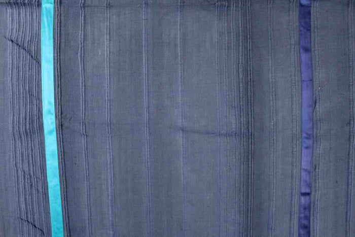 Heavy Cotton Striped Ribbed Bedspread Full Queen Blue