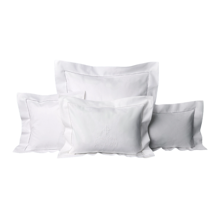 Hemstitched Monogram Boudoir Pillow