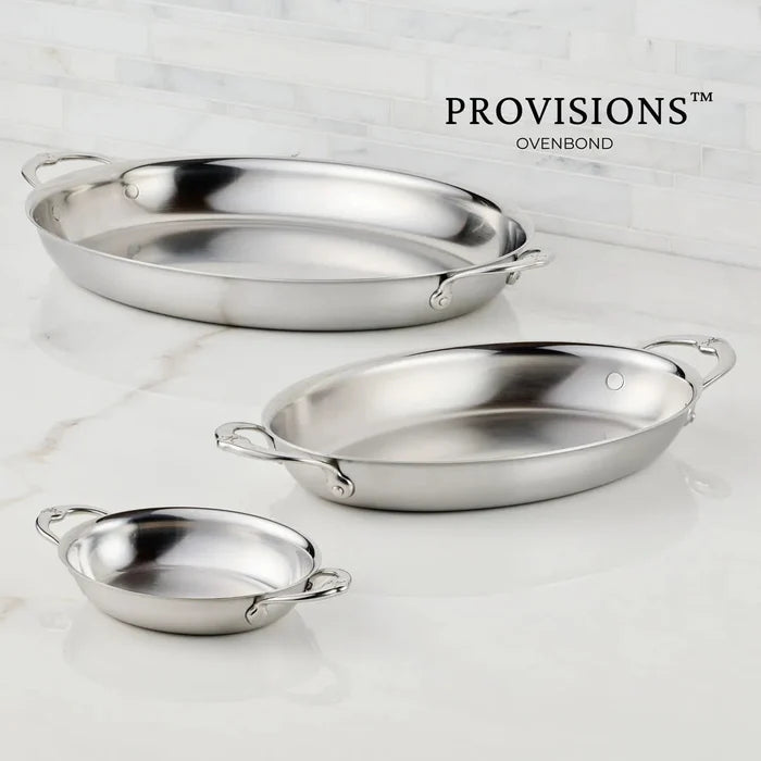 Hestan Provisions Clad Oval Au Gratin: Medium