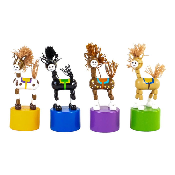 Horse Push Puppet Toys Set of 4
