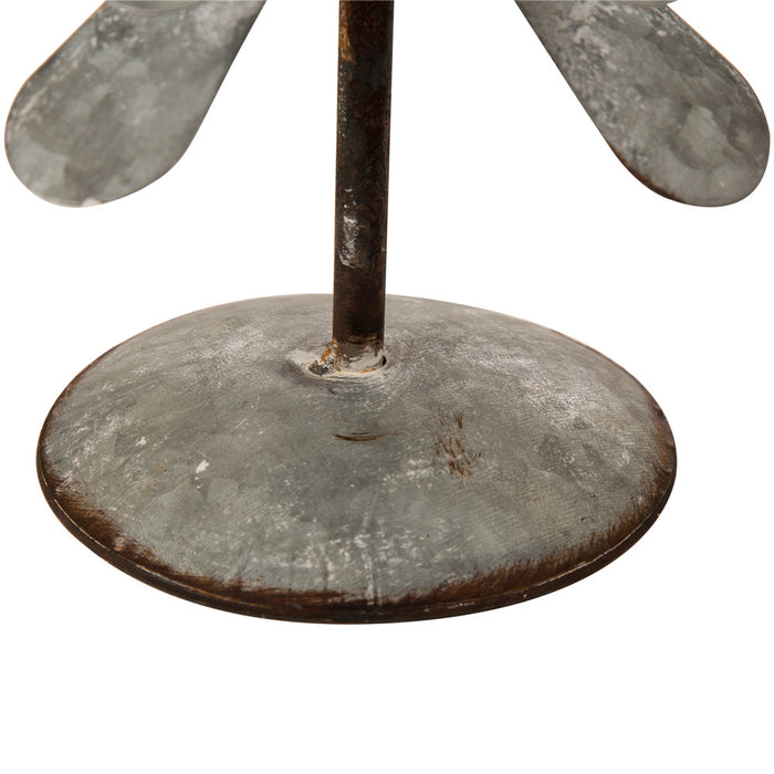 Iron Galvanized Christmas Tree Table Decor, 18"H