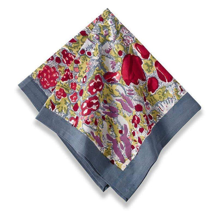 Jardin Red & Grey Napkin Set/6