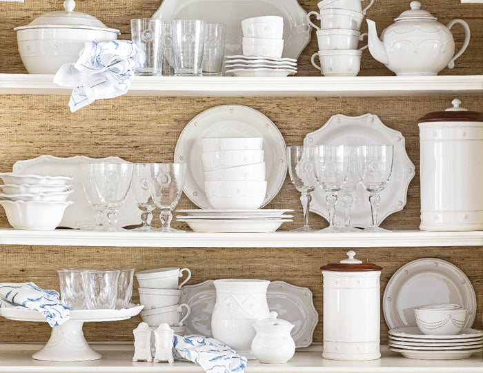 Berry and thread items on a shelf