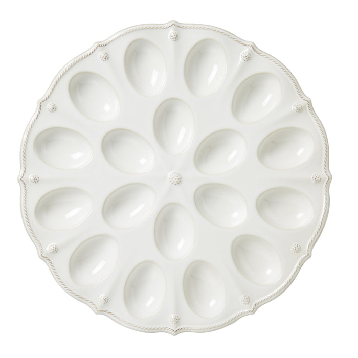 Juliska Berry & Thread Whitewash Deviled Egg Platter