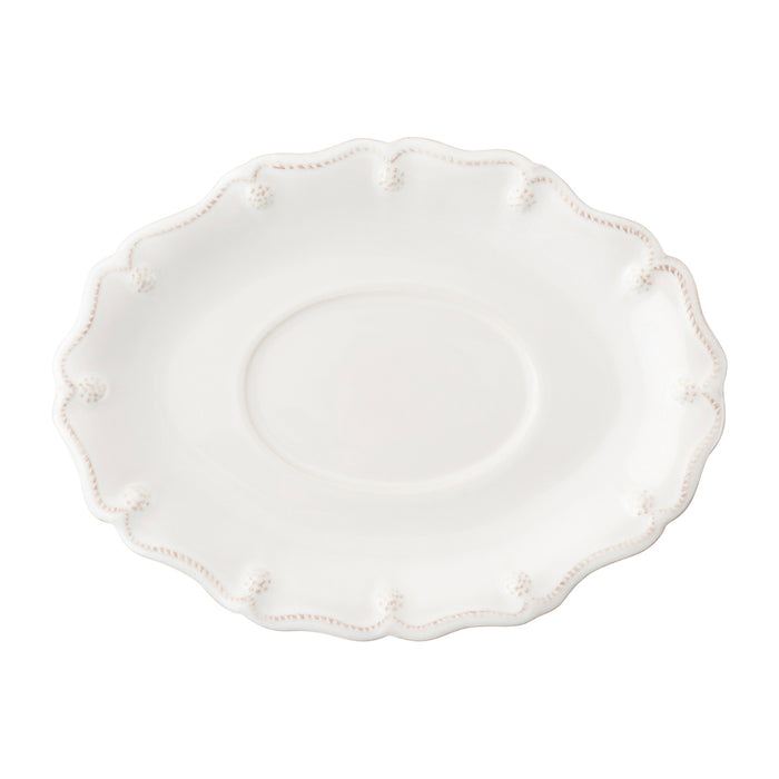 Juliska Berry & Thread Whitewash Sauce Boat & Stand
