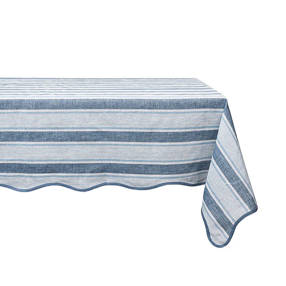 Juliska Cabana Stripe Ocean Tablecloth