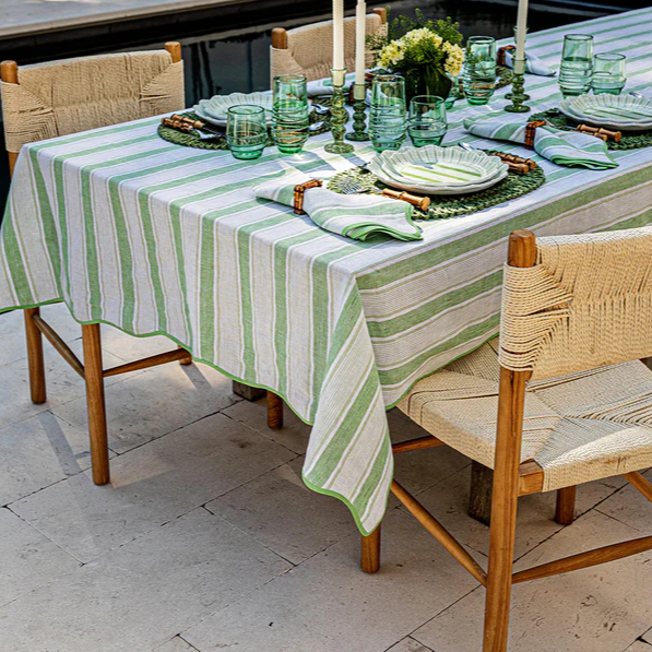 Juliska Cabana Stripe Seagrass Tablecloth
