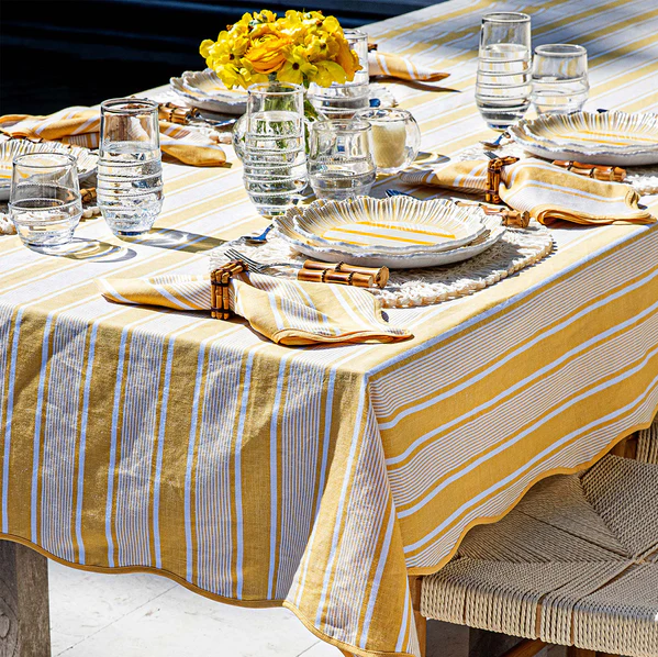 Juliska Cabana Stripe Sunshine Tablecloth