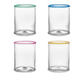 Juliska Nell Double Old Fashioned Assorted Set of 4