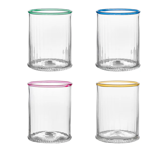 Juliska Nell Double Old Fashioned Assorted Set of 4