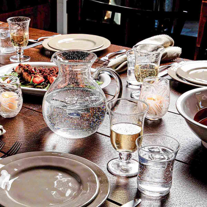 Juliska Provence Glass Clear Pitcher clear goblet large tumbler