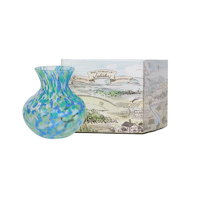 Juliska Puro Glass Ocean Vase 6"