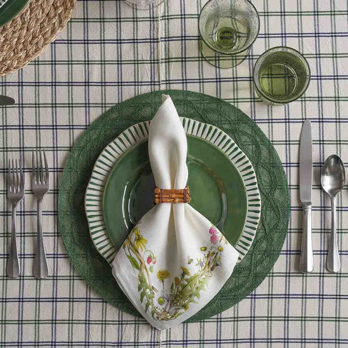 Juliska Seville Green Stripe Napkin on juliska sitio basil
