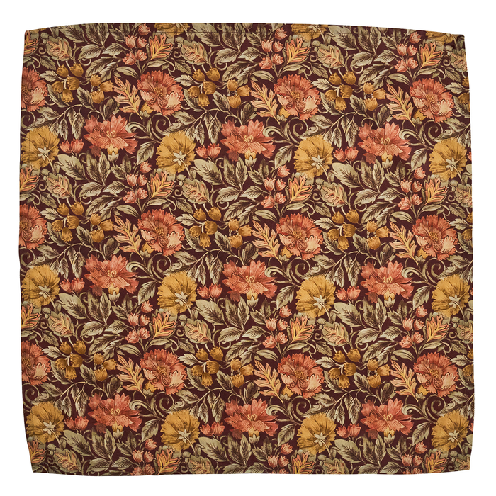 Floral patterned napkin with autumnal colors