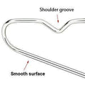 JUNING Wire Hangers, 50 Pack Stainless Steel Strong Metal Clothes Hangers-16.5 Inch, Silvery