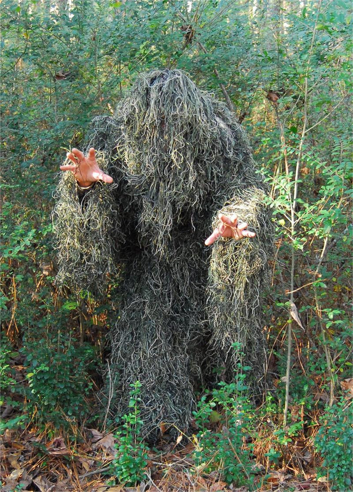 Kids 4 Piece Synthetic Ghillie Suit Woodland color