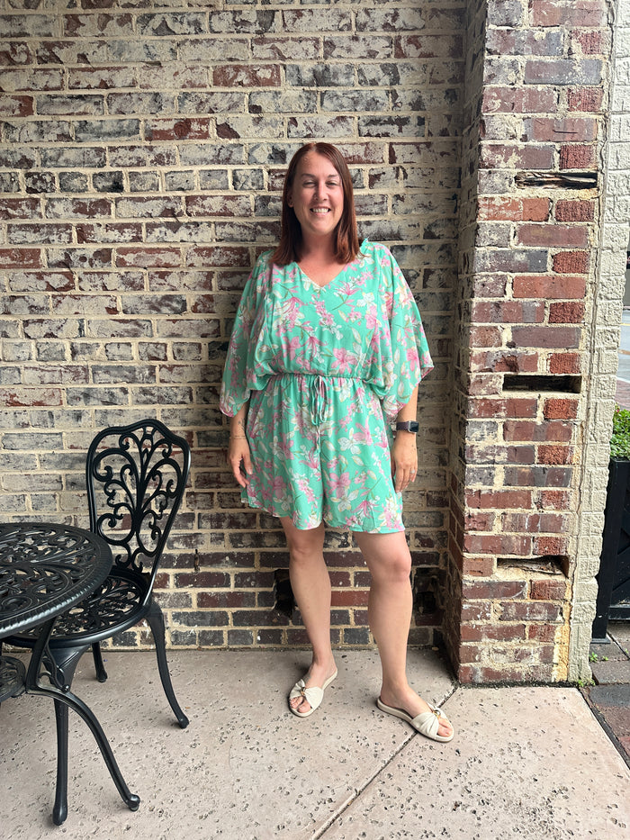 Kimono Sleeve Romper - Curvy