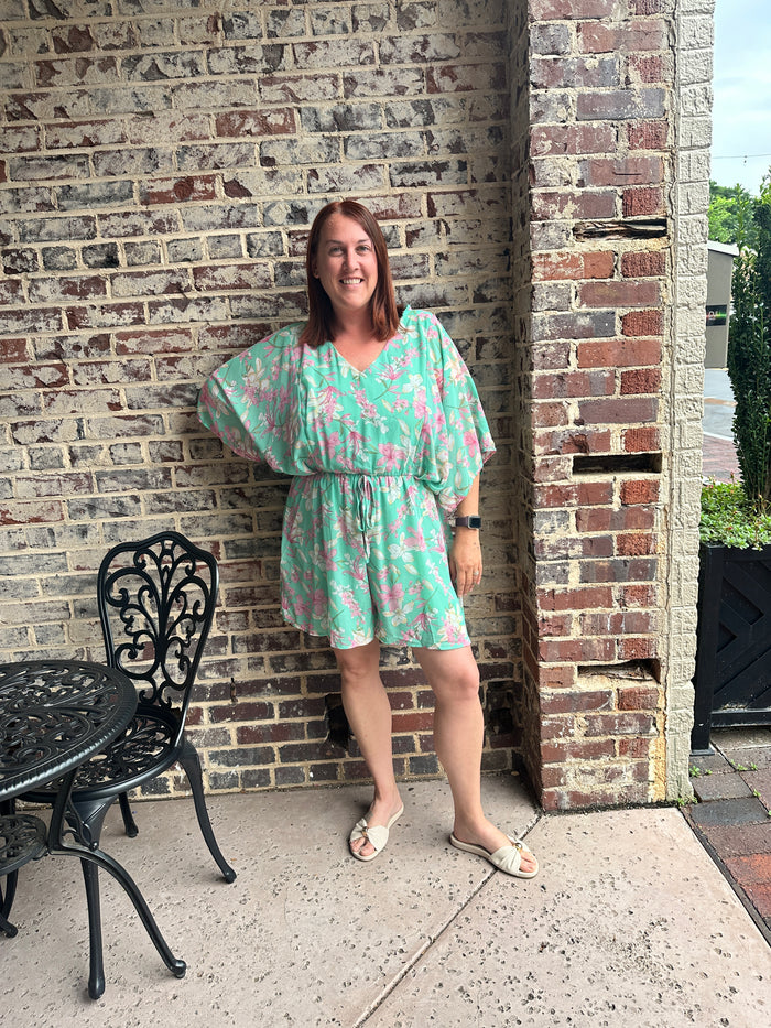 Kimono Sleeve Romper - Curvy