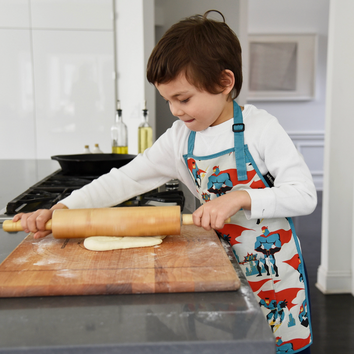 Little Helper Kids Apron, Washable Cotton/Poly - Poppies