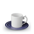 L'Objet Perlée Bleu Espresso Cup & Saucer