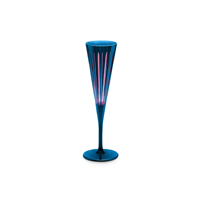 pink and blue champagne flute