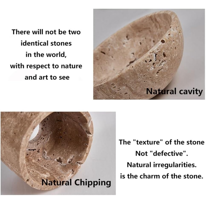 Lunaro Travertine Round Wall Sconce - natural stone texture, cavity and chipping are the charm of the stone