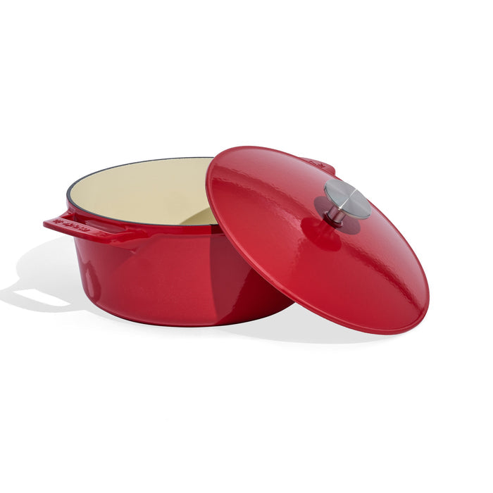 MADE IN® Enameled Cast Iron Round Dutch Oven: 5.5 QT, MADE IN® Red