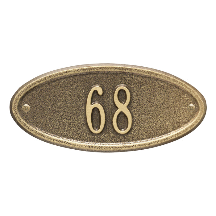 Madison Oval Petite Wall Address Plaque