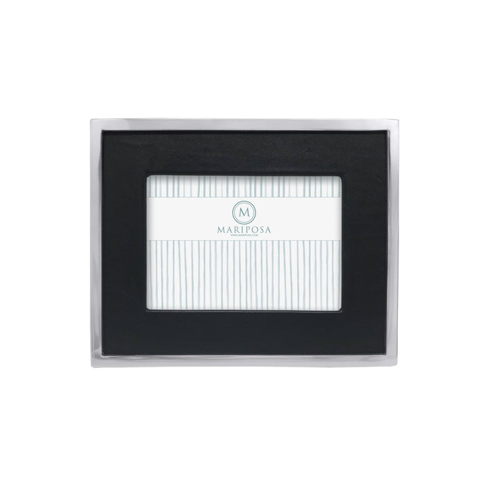 Mariposa Black Leather w/ Metal Border Frame