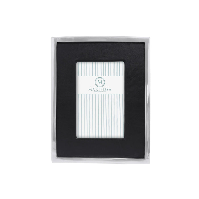 Mariposa Black Leather w/ Metal Border Frame