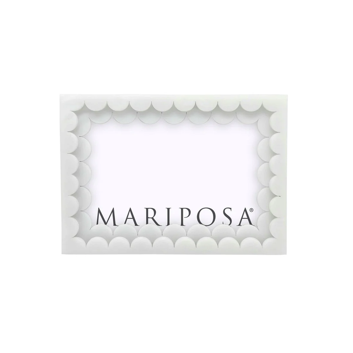 Mariposa White Acrylic Double Scallop Frame