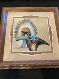 Michael Watchman; Authentic Navajo Sandpainting; 6” x 6”; SP66-2J