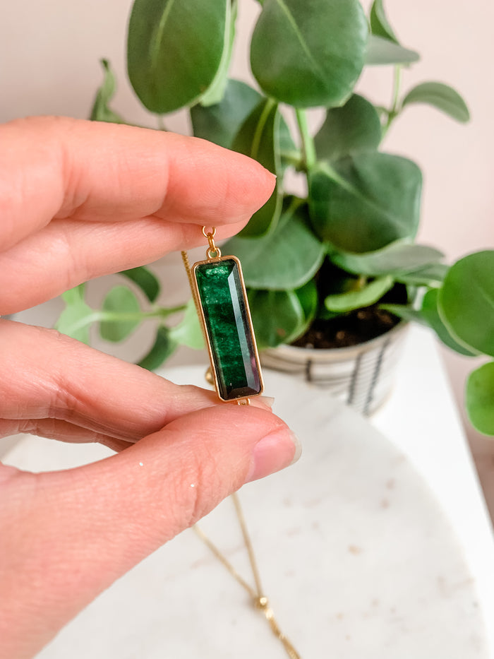 Moss Agate Bolo Bracelet