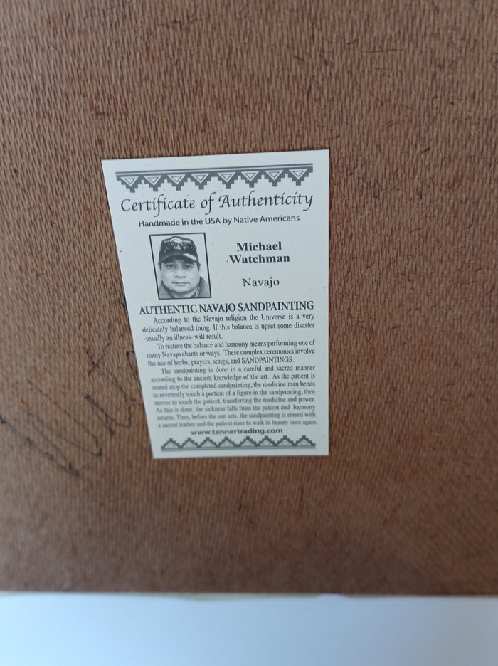 Navajo Sand Painting by Michael Watchman; SP23-5