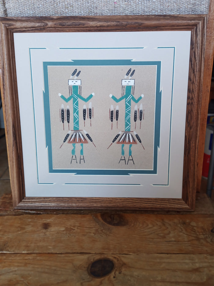 Navajo Sand Painting by Nephi Benally; SP23-2