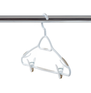 NeatFreak! Non Slip Clothes Hanger w Clips, 3 Pack