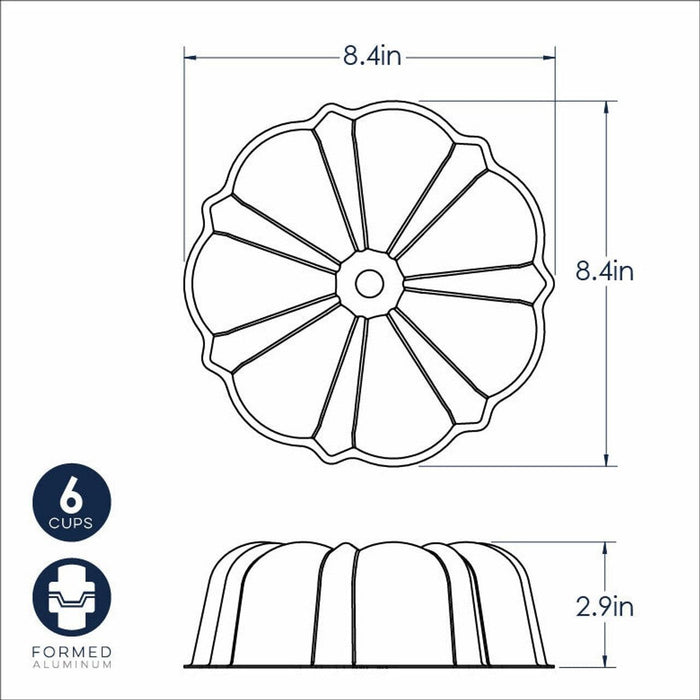 NordicWare Formed Bundt Pan: 6 cup, Aurora Green
