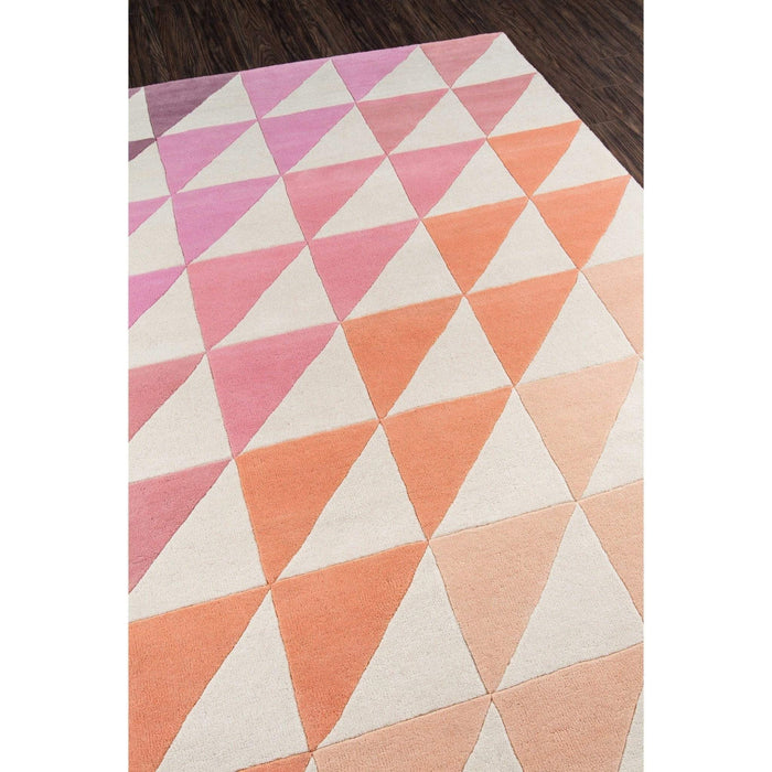 Rugs by Roo | Momeni Novogratz Delmar Agatha Side Triangle Pink Area Rug-DELMADEL-6PNK2380