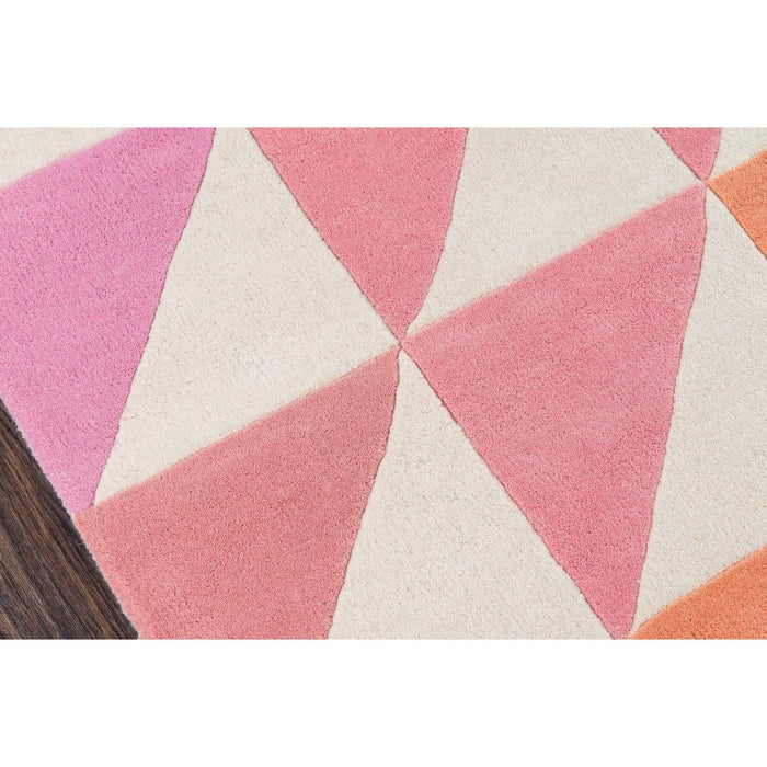 Rugs by Roo | Momeni Novogratz Delmar Agatha Side Triangle Pink Area Rug-DELMADEL-6PNK2380