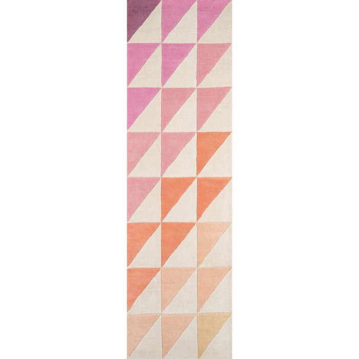 Rugs by Roo | Momeni Novogratz Delmar Agatha Side Triangle Pink Area Rug-DELMADEL-6PNK2380