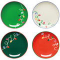 NOW Designs Appetizer Plates (Set of 4): Holiday Glow