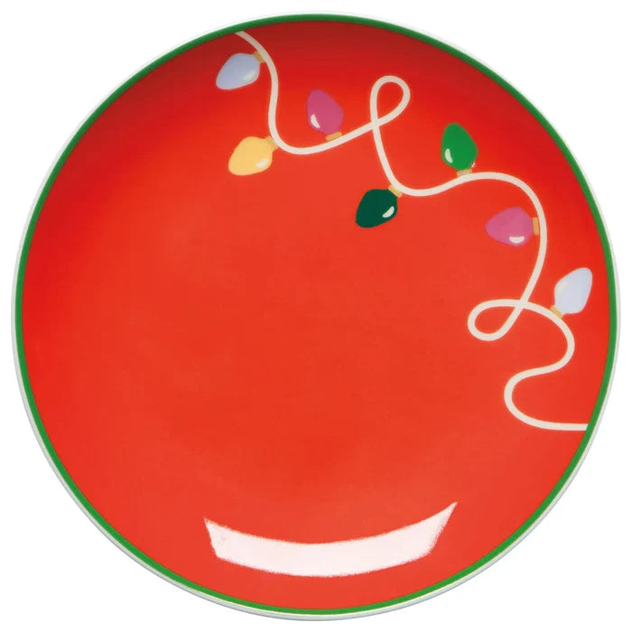 NOW Designs Appetizer Plates (Set of 4): Holiday Glow