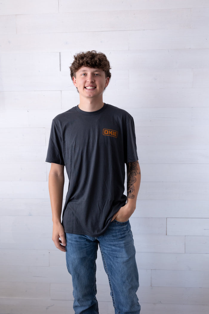 Okie Antlers 1907 Grey Graphic Tee