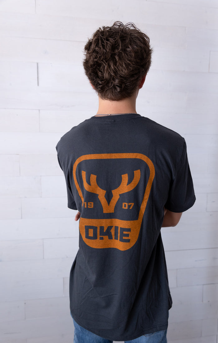 Okie Antlers 1907 Grey Graphic Tee