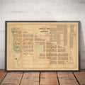 Old Map of Hell's Kitchen & Midtown West, NYC 1872 - Clinton, Manhattan Streets, Heritage Farm, 39th to 48th St